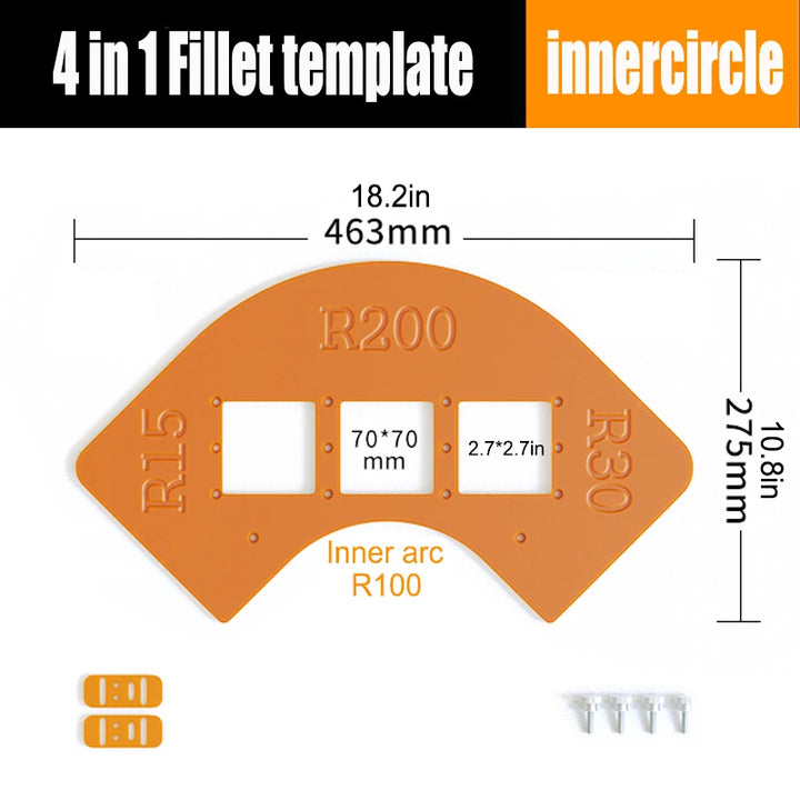 Woodworking Fillet Radius Template