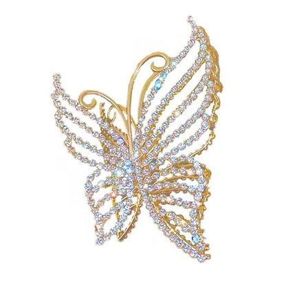 Elegant Diamond Butterfly Hair Claw
