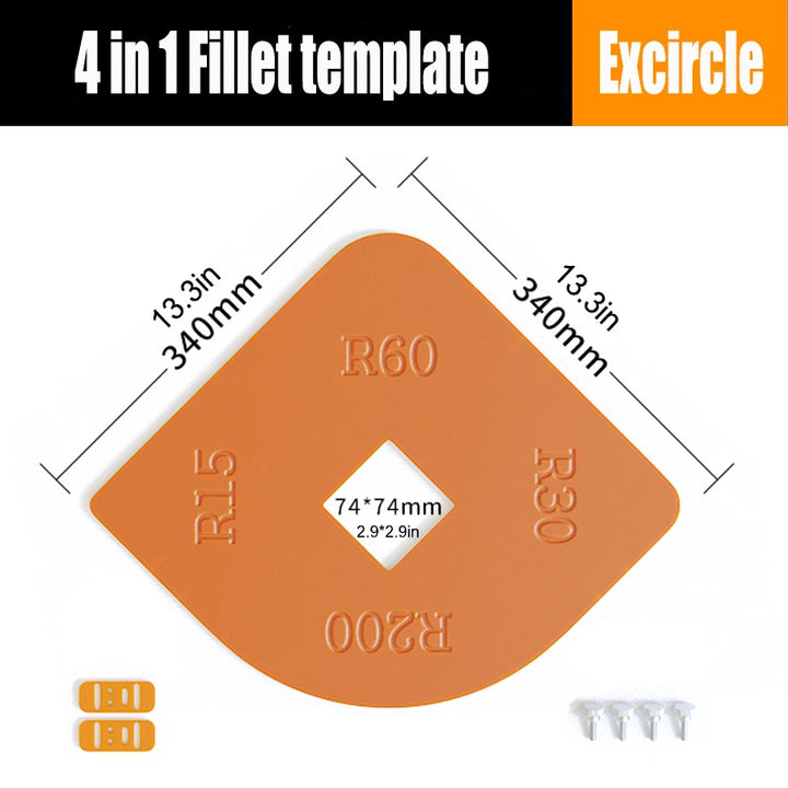Woodworking Fillet Radius Template