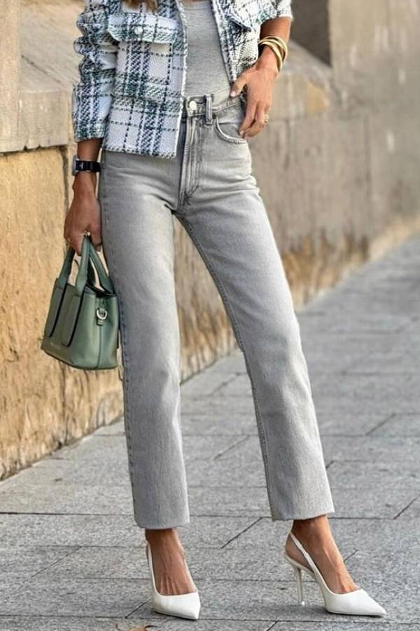 Brydie Gray Casual Jeans