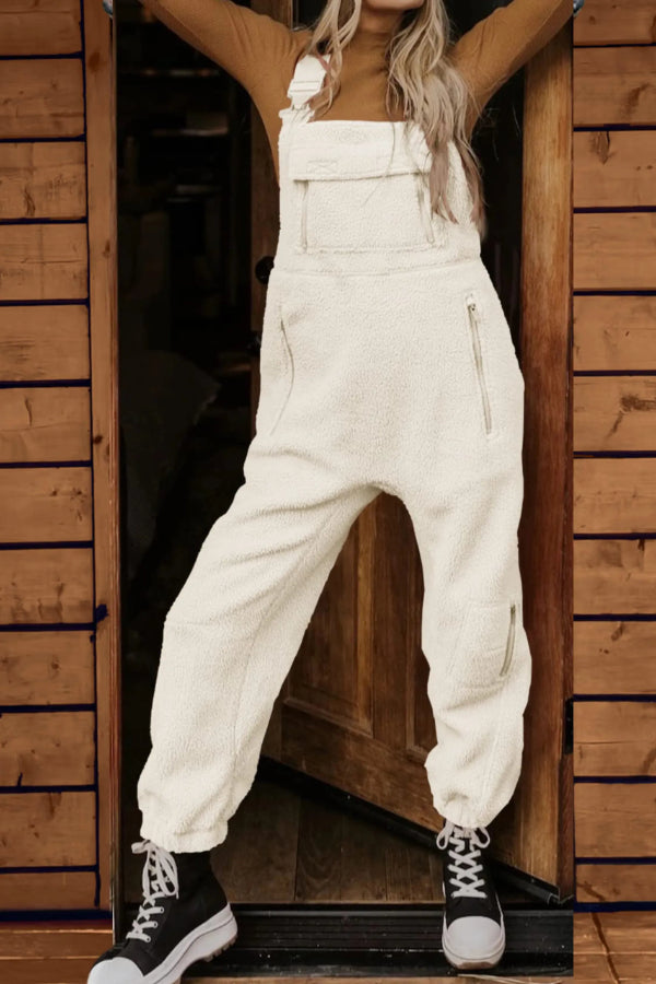 WOMEN'S FLEECE WARM OVERALLS LOOSE CASUAL JUMPSUITS (BUY 2 FREE SHIPPING)