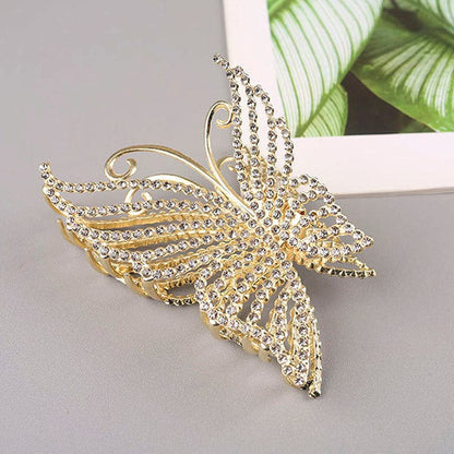 Elegant Diamond Butterfly Hair Claw