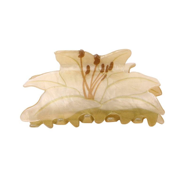 A White Lily Hair Claw Clip